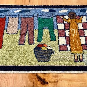 Vintage East Coast Wool Hooked Rug